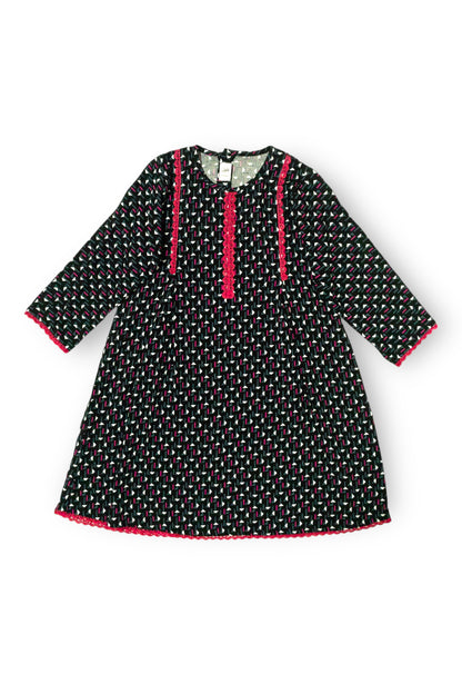 Black Cherry Triangle Kurti