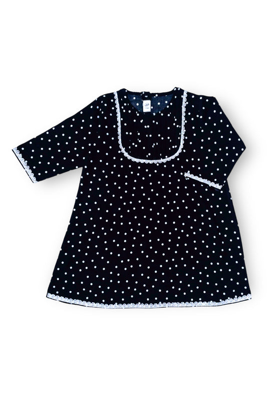 Black Polka Dots Kurti