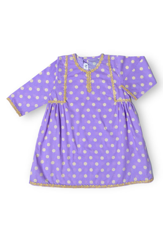 Purple Polka Dots Kurti