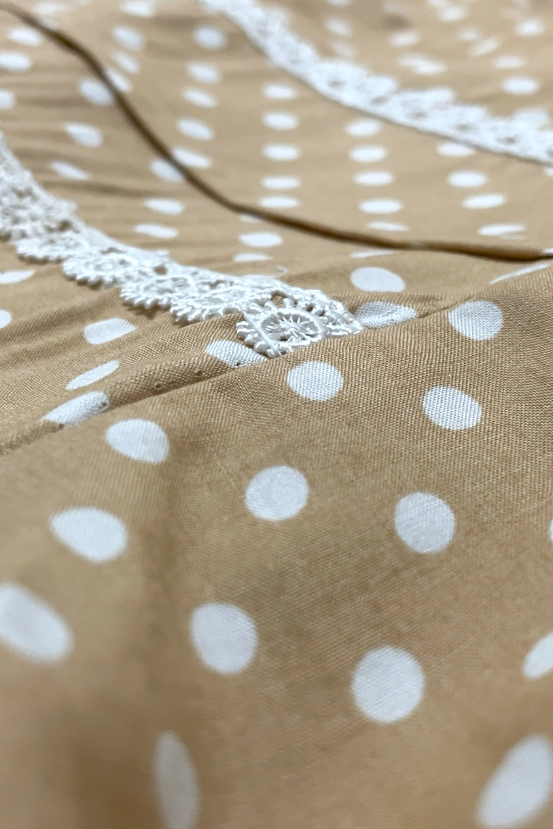 Sand Brown Polka Dots Kurti